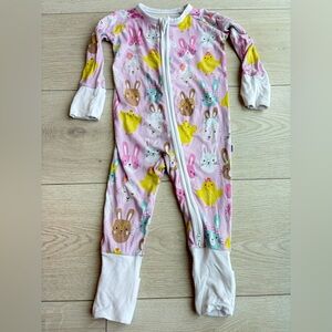 Little Sleepies Pastel Easter Peeps Bamboo Zippie